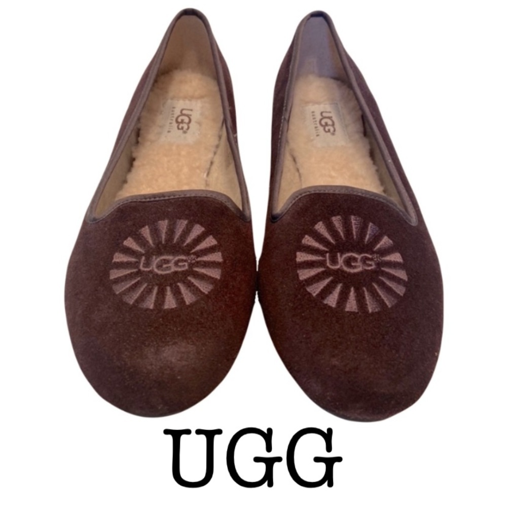 UGG Brown Suede Sheepskin Alloway Size 8